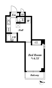 1Kの間取図